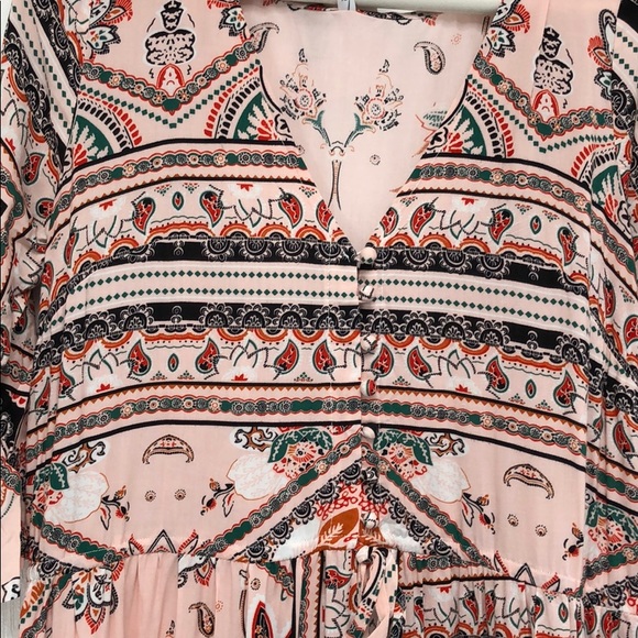 PINK MULTI PRINT MAXI BOHO DRESS - Picture 7 of 8
